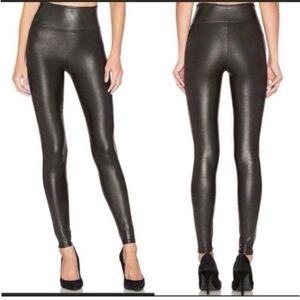 SPANX Women's Black High-Waisted faux leather Leggings